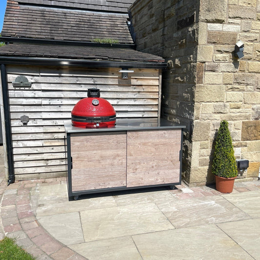 BIG4SPACE 150 Fir Platinum Kamado Table for Kamado Joe 2. Pick District. - KamadoSpace