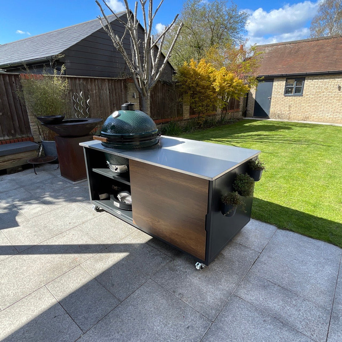 BIG4SPACE 180 outdoor kitchen for Big Green Egg Extra large. Cambridge. - KamadoSpace