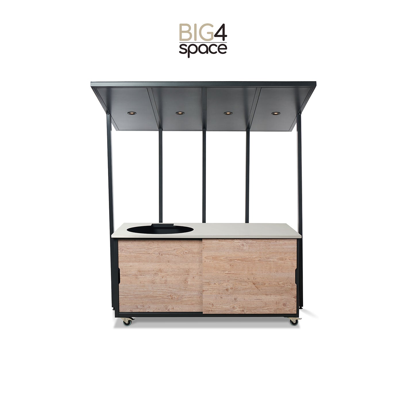 BIG4SPACE premium pergola - BBQ pergola - BBQ gazebo - kitchen gazebo - roof for outdoor kitchen - metal gazebo - kamadospace