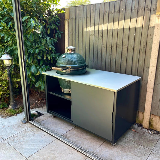 BIG4SPACE 150 Kamado Table for Big Green Egg Large – Premium Outdoor Kitchen - KamadoSpace