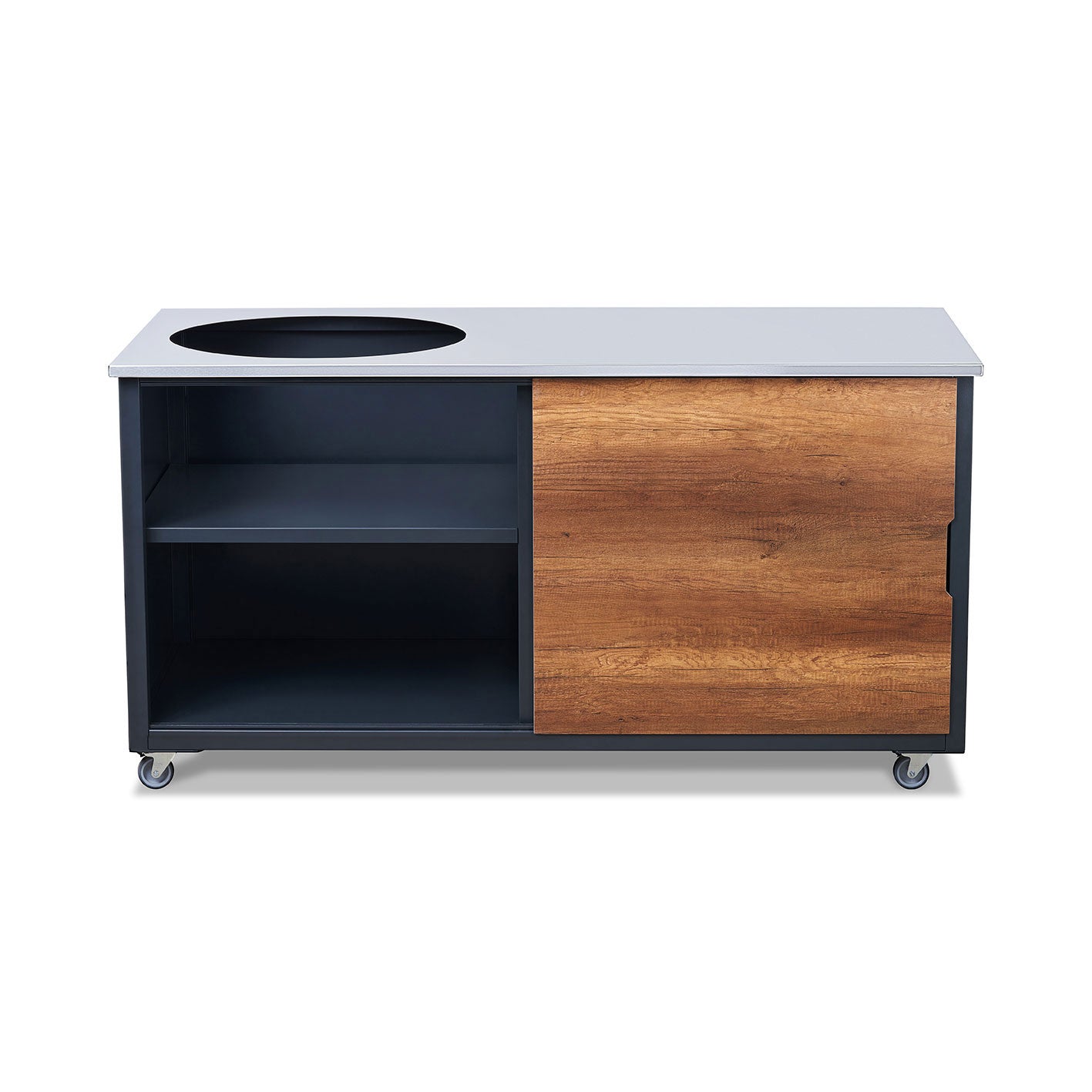 BIG4SPACE 180 kamado table barrique oak - KamadoSpace