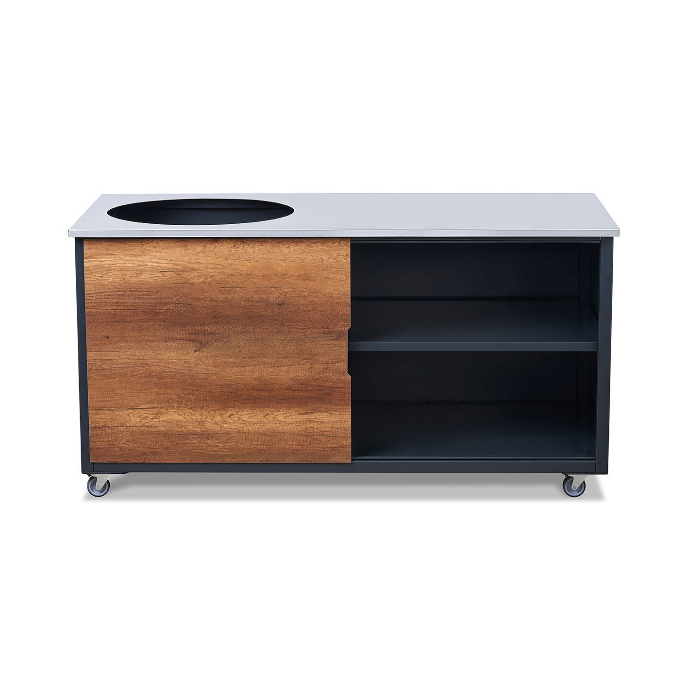 BIG4SPACE 180 kamado table barrique oak - KamadoSpace