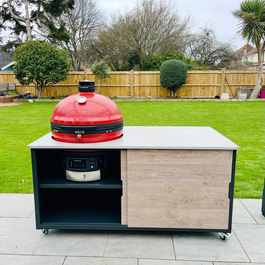 BIG4SPACE 180 Kamado Table for Kamado Joe Big Joe Konnected β Premium Outdoor Kitchen - KamadoSpace