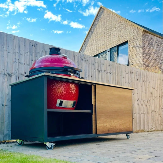 BIG4SPACE 180 Kamado Table for Kamado Joe Big Joe β Premium Outdoor Kitchen - KamadoSpace
