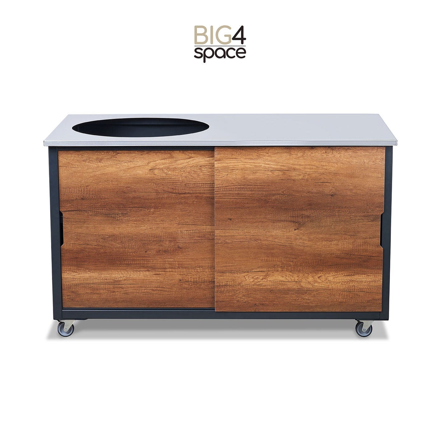 BIG4SPACE 150 kamado table barrique oak - KamadoSpace