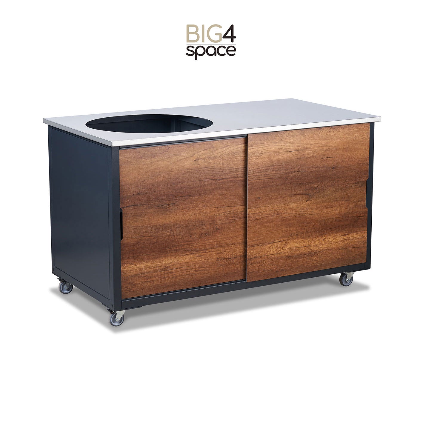 BIG4SPACE 150 kamado table barrique oak - KamadoSpace