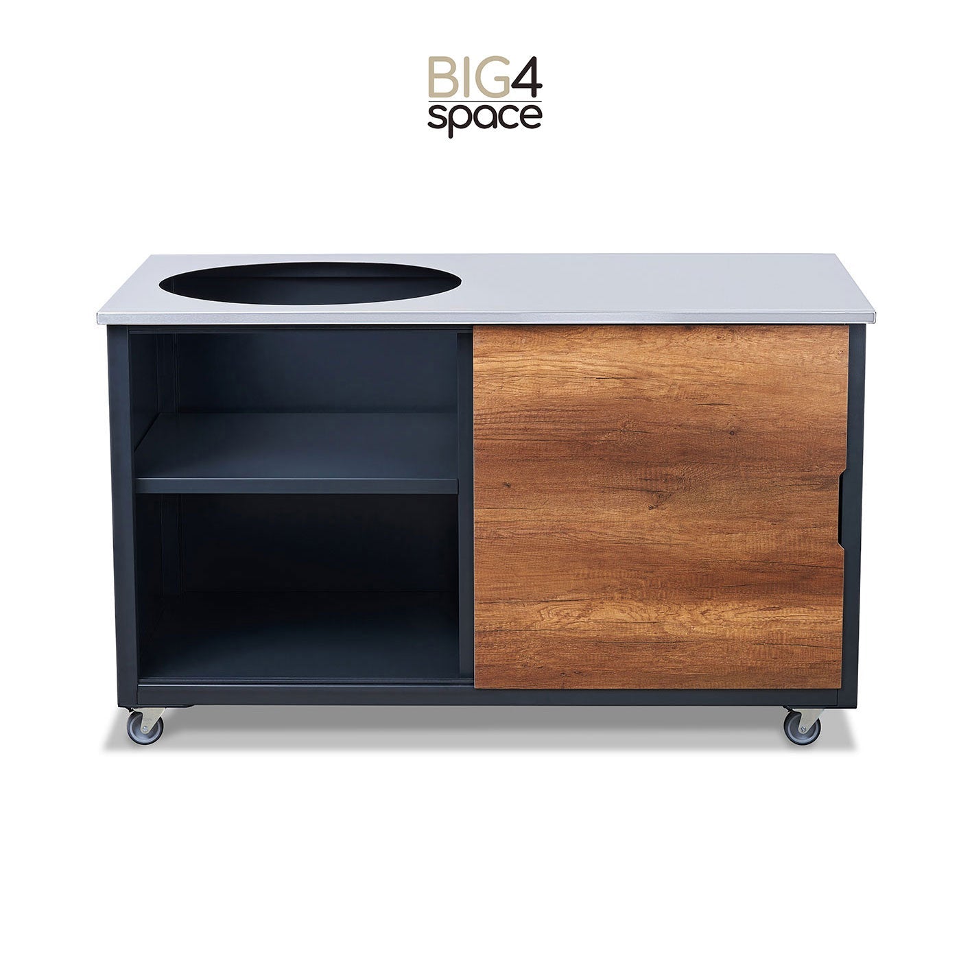 BIG4SPACE 150 kamado table barrique oak - KamadoSpace