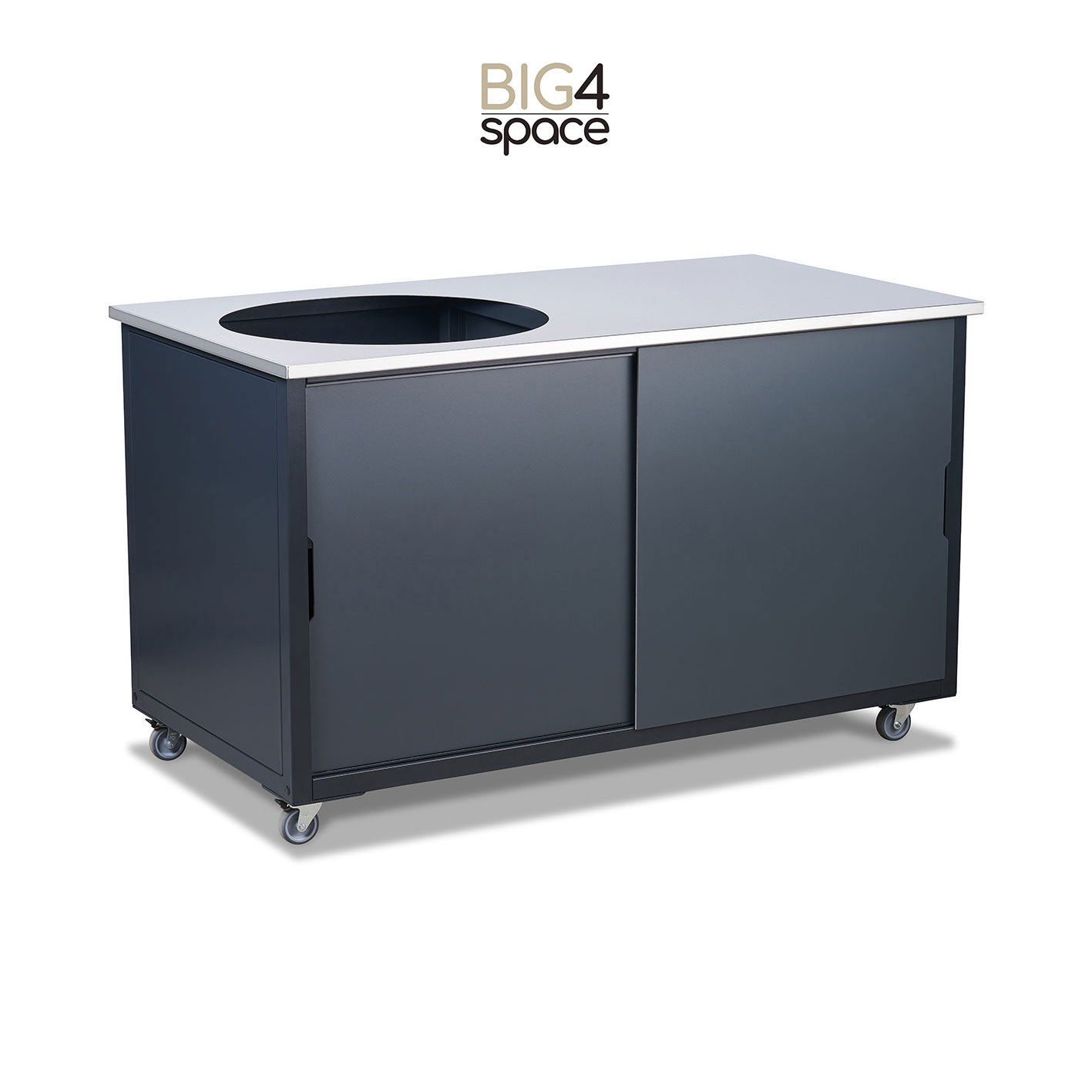 BIG4SPACE 150 kamado table carbon grey - KamadoSpace - outdoor kitchen