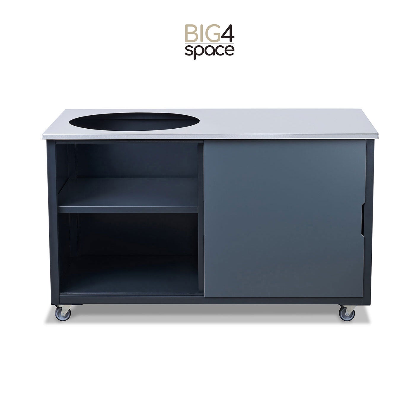 BIG4SPACE 150 kamado table carbon grey - KamadoSpace - outdoor kitchen