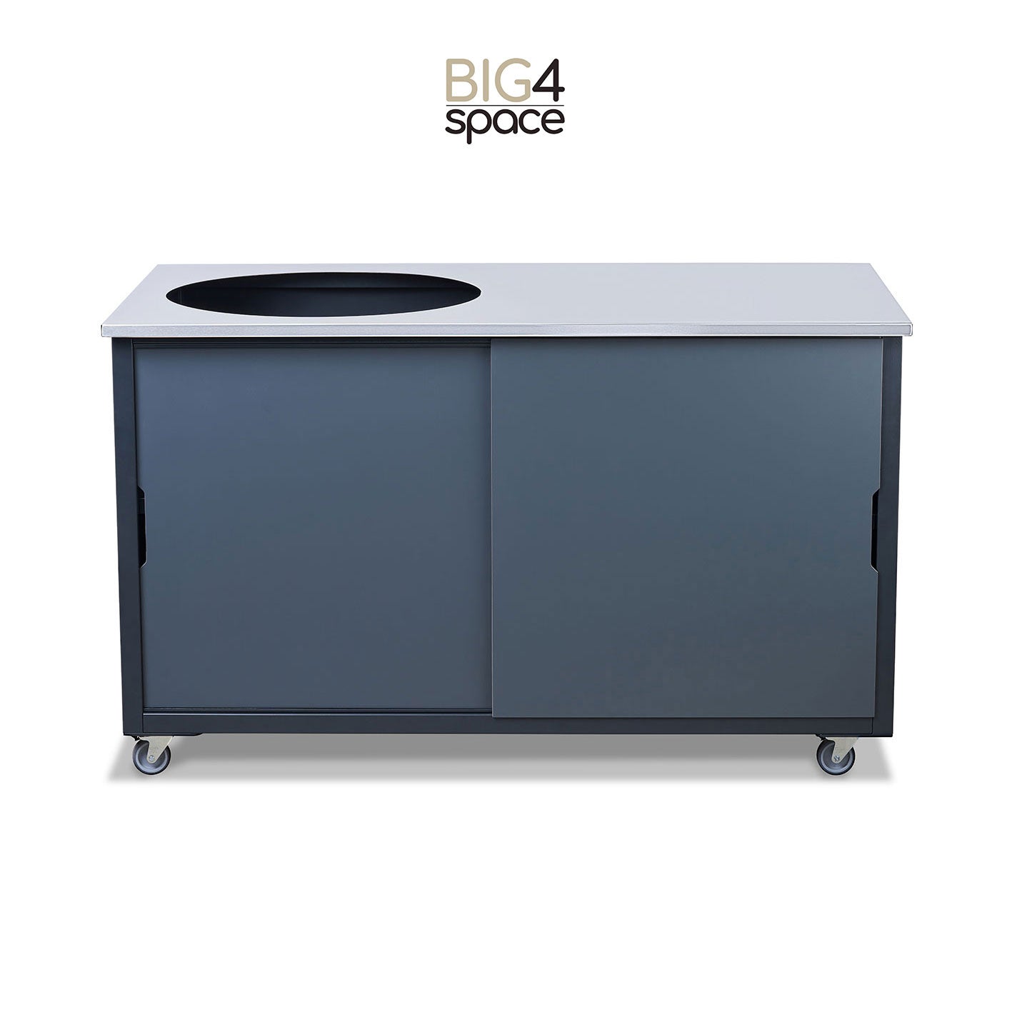 BIG4SPACE 150 kamado table carbon grey - KamadoSpace - outdoor kitchen