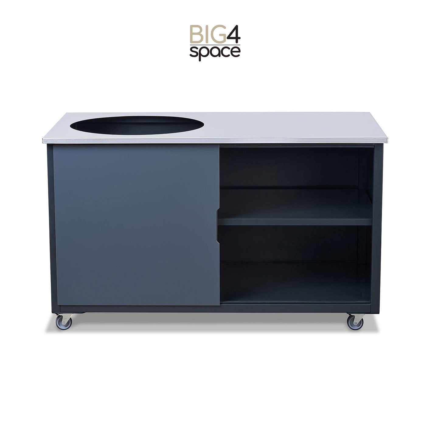 BIG4SPACE 150 kamado table carbon grey - KamadoSpace - outdoor kitchen