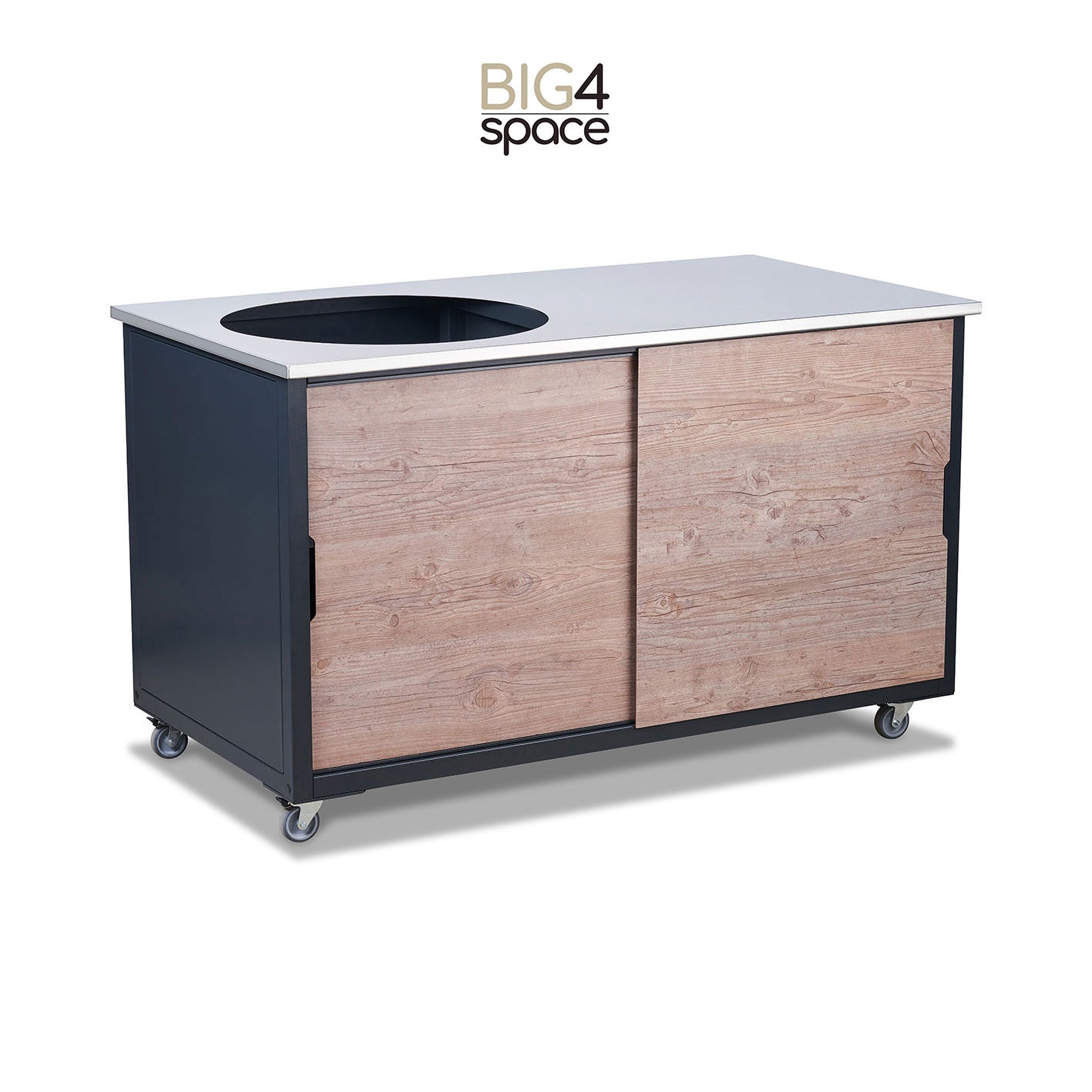 BIG4SPACE 150 kamado table fir platinum - KamadoSpace