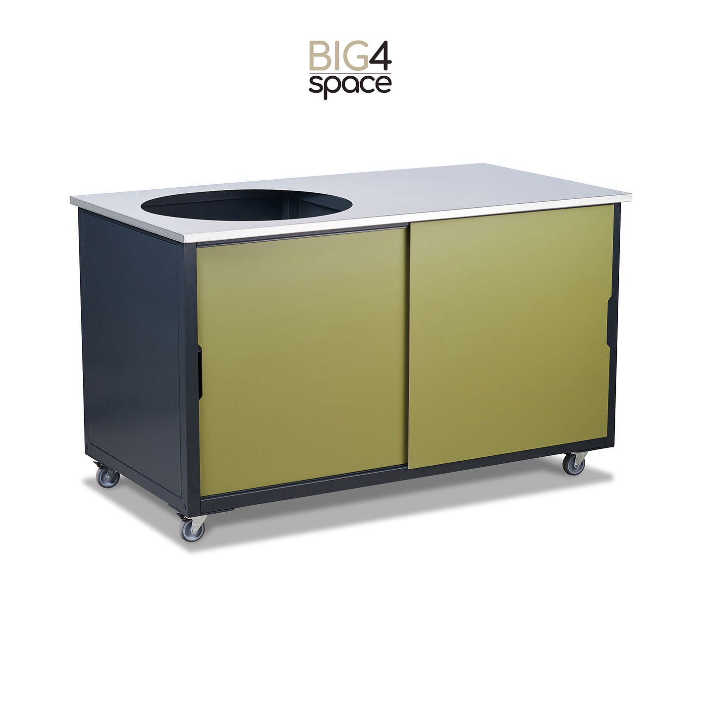 BIG4SPACE 150 kamado table olive - KamadoSpace