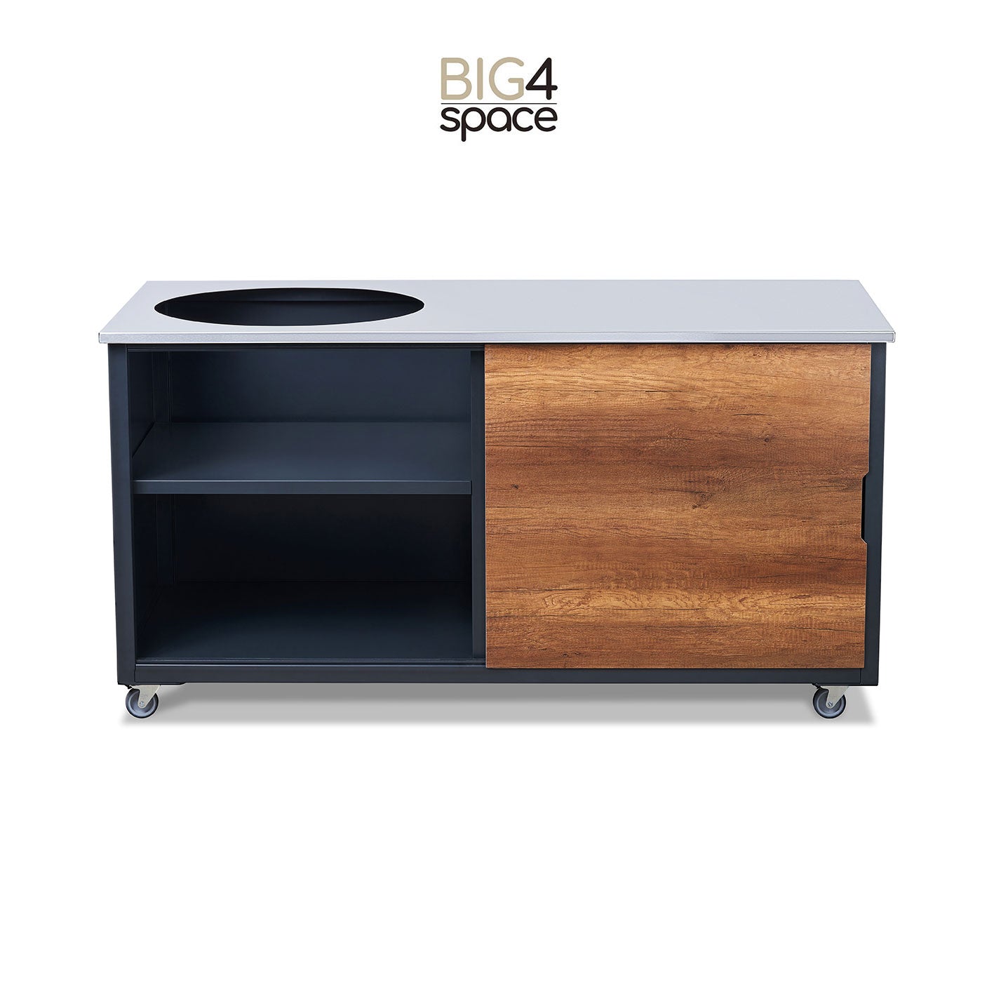 BIG4SPACE 180 kamado table barrique oak + FREE COVER + FREE on-site assembly - KamadoSpace