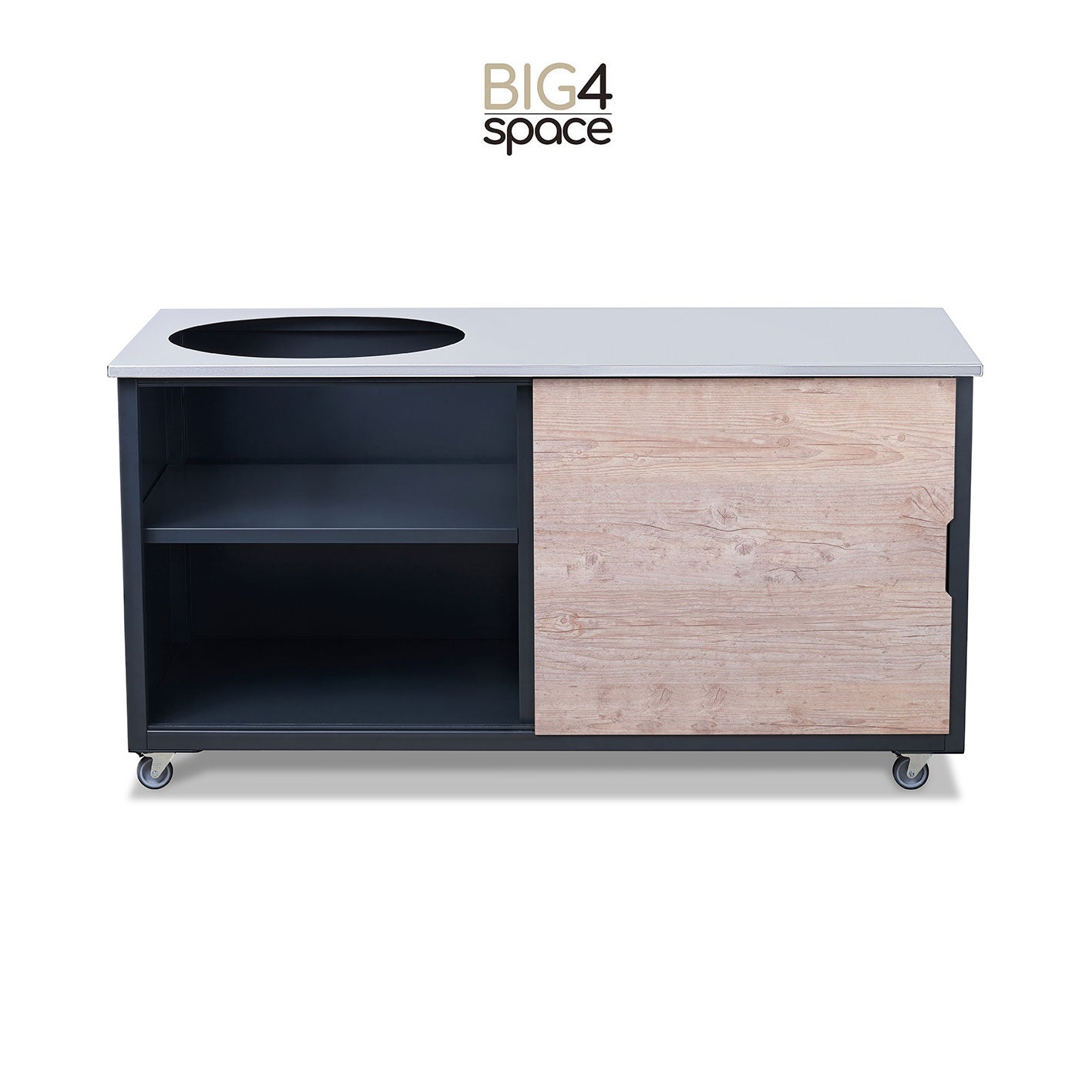 BIG4SPACE 180 kamado table fir platinum + FREE COVER + FREE on-site assembly - KamadoSpace