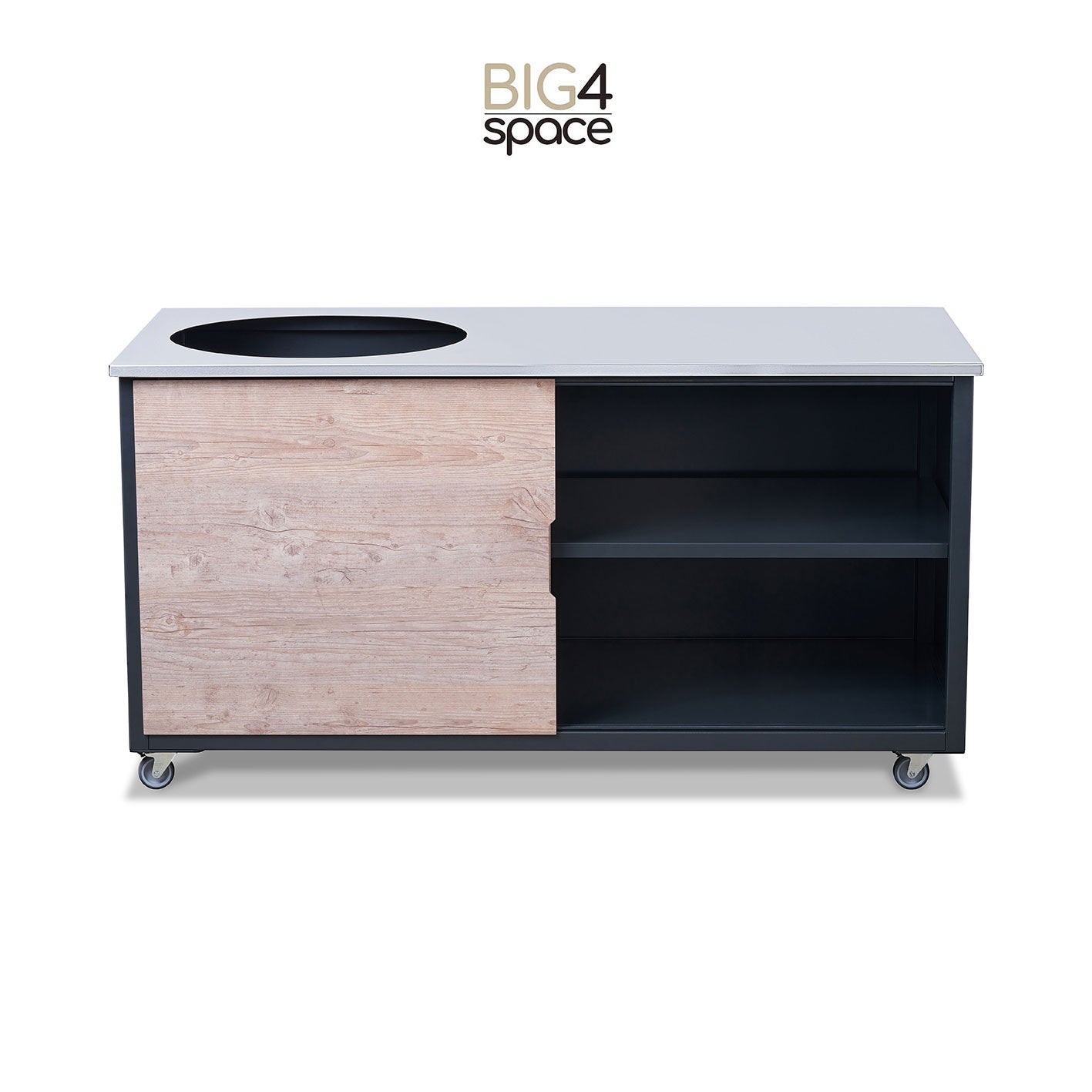 BIG4SPACE 180 kamado table fir platinum + FREE COVER + FREE on-site assembly - KamadoSpace