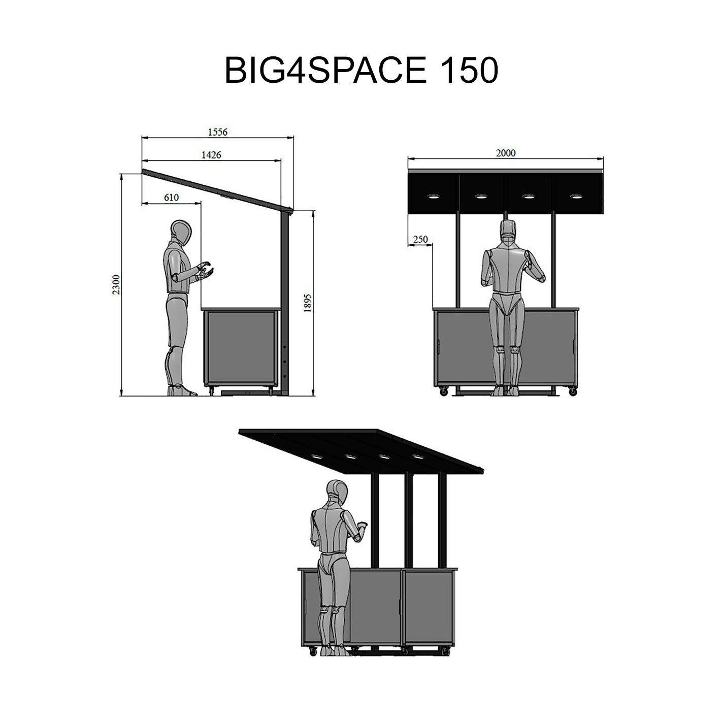 BIG4SPACE BBQ Gazebo - KamadoSpace - Gazebo - Pergola - Shelter