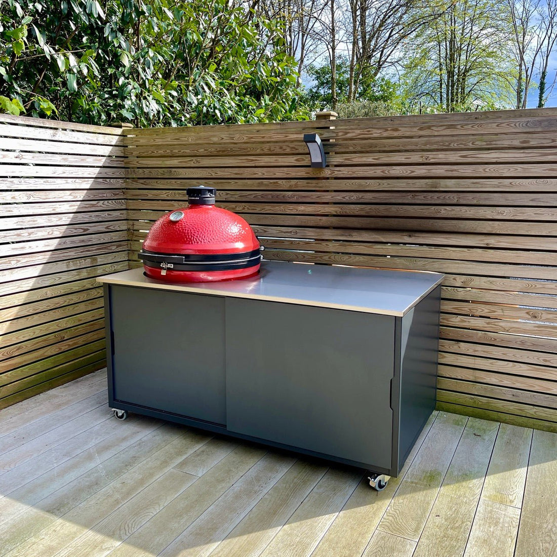 BIG4SPACE 180 Outdoor Kitchen for Kamado Grills: The Ultimate Kamado Kitchen Solution - KamadoSpace