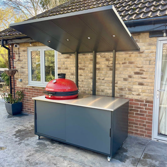 The Ultimate Luxury Setup: BIG4SPACE 180 Kamado Joe Table & BBQ Gazebo - KamadoSpace