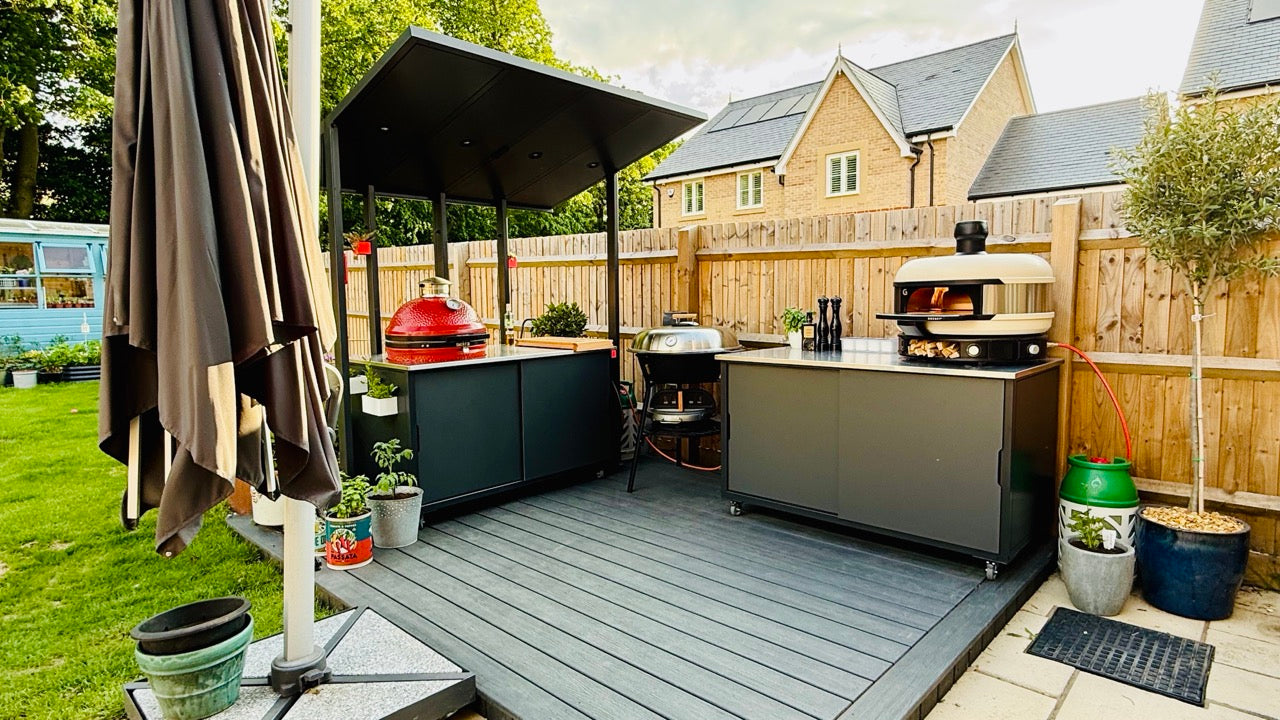 big4space outdoor kamado kitchen, premium outdoor kitchen, kamado table, kamado kitchen, BBQ kitchen, kamadospace, kamado joe table, big green egg table, Gazebo, pergola 