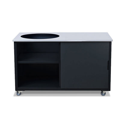 BIG4SPACE kamado kitchen midnight black. Outdoor kitchen. Kamado table. Kamado joe, Big Green Egg. Kamadospace