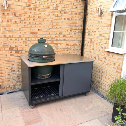 BIG4SPACE 150 Kamado Table for Big Green Egg Large – Premium Outdoor Kitchen - KamadoSpace