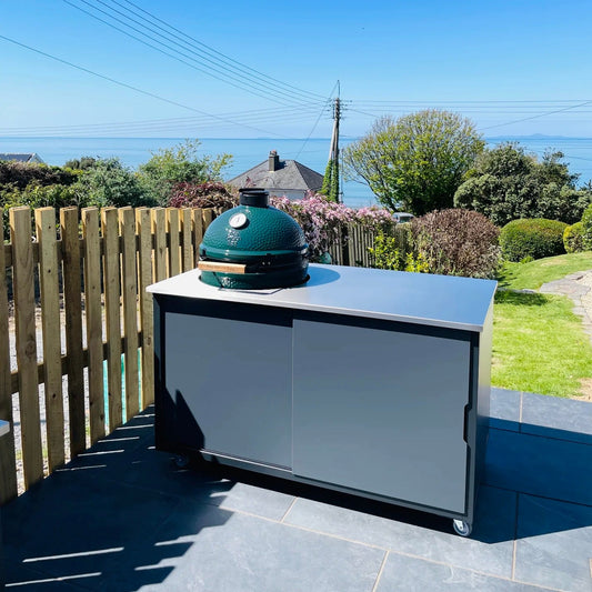 BIG4SPACE 150 Kamado Table for Big Green Egg Large – Premium Outdoor Kitchen - KamadoSpace