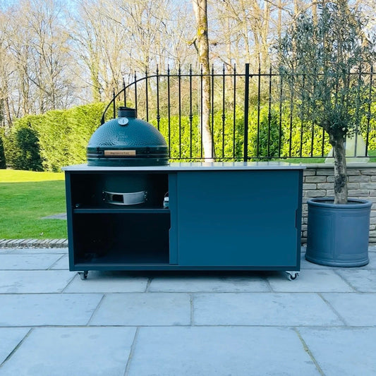 BIG4SPACE 180 Kamado Table for Big Green Egg XL – Premium Outdoor Kitchen - KamadoSpace