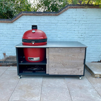 BIG4SPACE 180 Kamado Table for Kamado Joe Big Joe – Premium Outdoor Kitchen - KamadoSpace