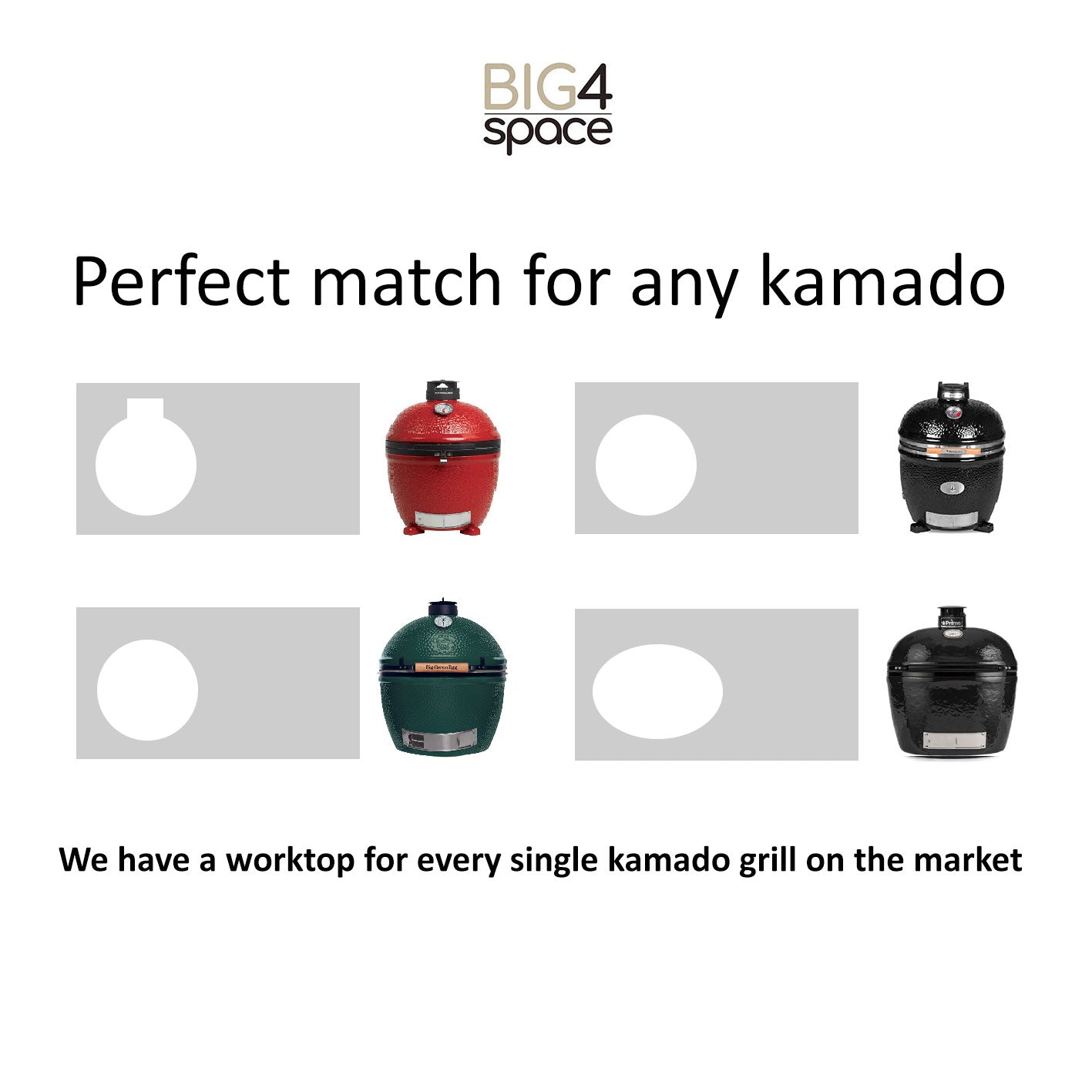 BIG4SPACE 180 kamado table carbon grey + FREE COVER + FREE on-site assembly - KamadoSpace